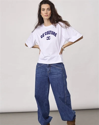Co´Couture - ZengaCC T-shirt - White Blue